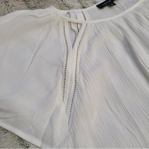 1. State Nordstrom Peasant Blouse Women's Small Boho Western Classic Neutral - Picture 7 of 11